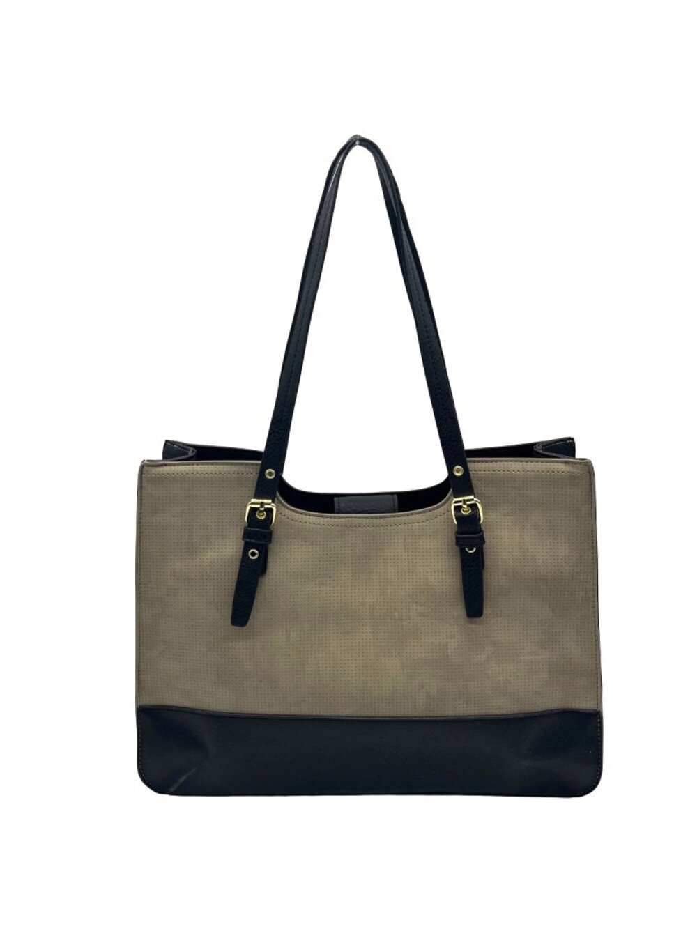 Bueno Two-Toned Perforated Tote Bag